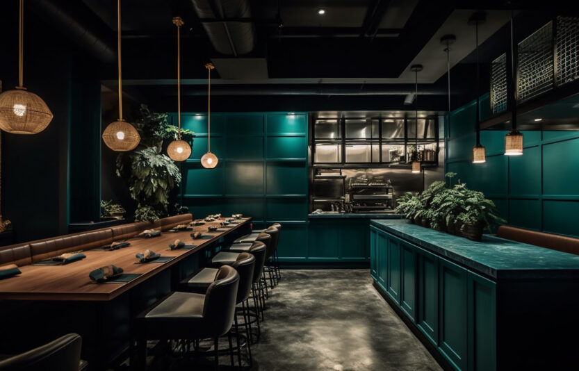 restaurant-with-green-wall-wooden-table-with-row-tables-planter-with-plant-background Luxury modern apartment with elegant wooden decor generated by artificial intelligence SSUCv3H4sIAAAAAAAACoRSwW6DMAy9T9o/oJyLBqSl0J/YocdqB5OkbdaQoCR0qqr++xwgVSZt2gn8/Pz8bOf++pJlpAMnGdll9xBhLJUanbfgpdEIl6sFt0JzYREpInK1tC5SAGRaILj0xkpQKaUDz84aeoGgHpUK8GNKEufBj064xEsvmTXOG3YZ0FQQT/gMvDhhgx8VcZrDHGcxMSWxAlPkvfsUzDuySlJu7EKKRGju8YfAXp60e9vf+s6of2Tmn4/nhk5Cs1vw+0gmsUIJmCc/zFRy+fLC9tNkCwlGLk0y6dUwwO67jCZKg5VM6lNSZvx5ulosY2bU3gYLJDonypgBOhVuckRNEfEzOId0HvF0+fhGTJ/00cZPAyyqhON1QlhSWtW0pevttmqKDX4Wwnzus0SdyU40OA7KABeh6XP1vzyEuinbsqVNO3PSdU48ydPlySBHeFPXBeNVvjkW63zdVCyHBrZ5y5rNpq2PbUEpnu7xDQAA//8DAHIAGNEZAwAA